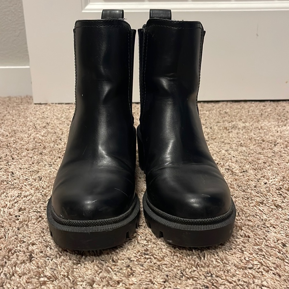 Black Chelsea booties, size 7, worn twice